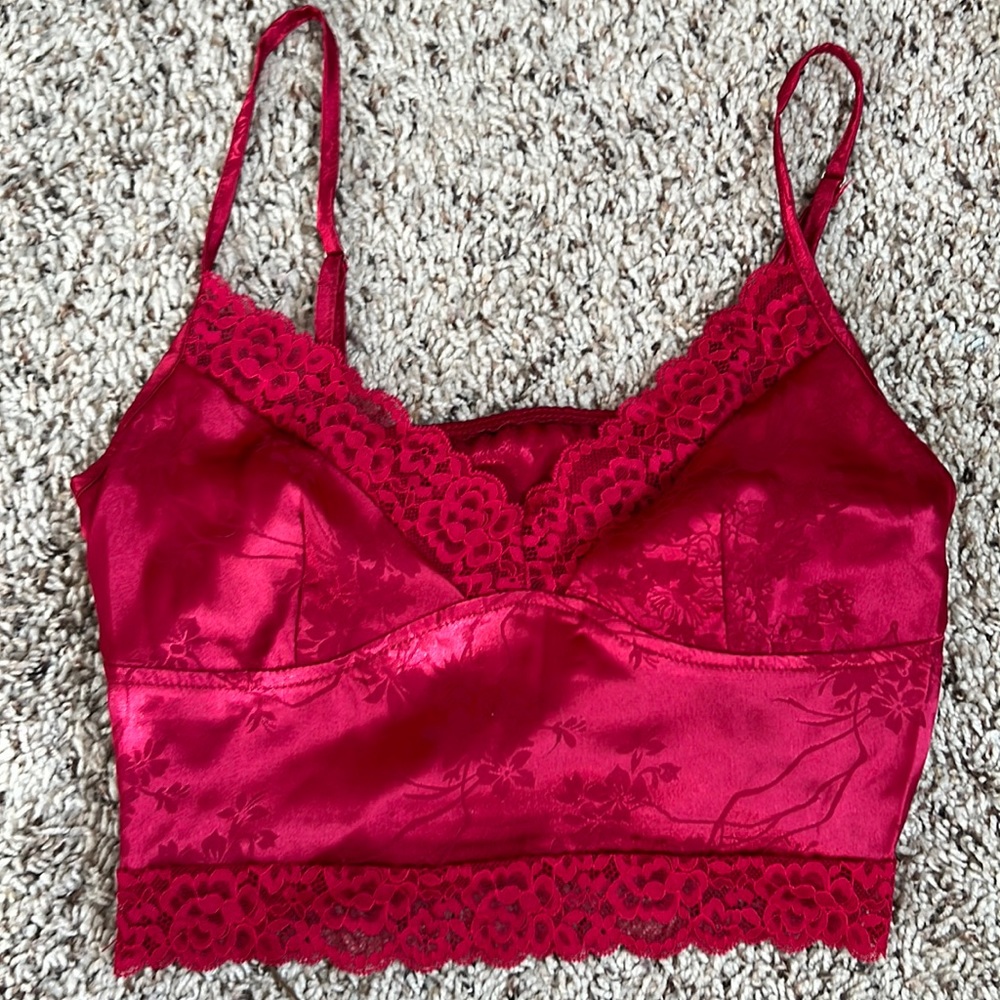 Red, Silk Top